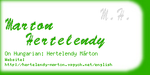 marton hertelendy business card
