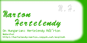 marton hertelendy business card